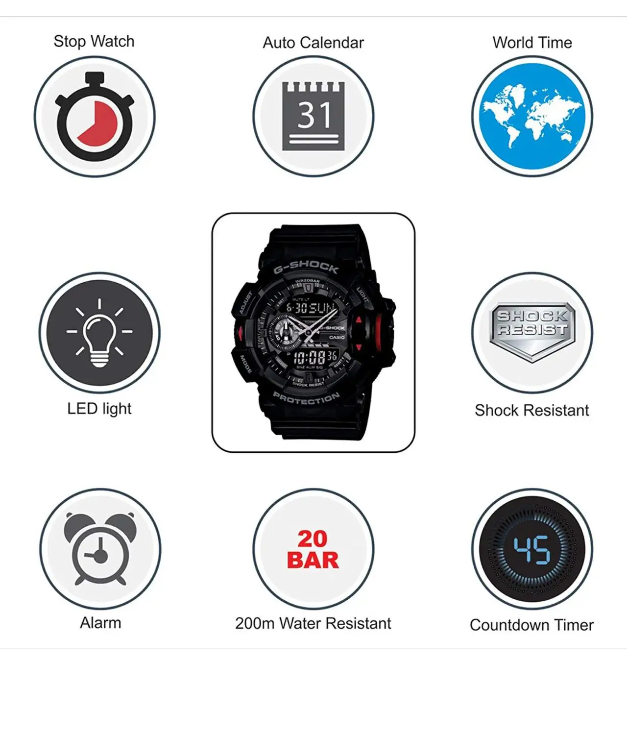 Мужские кварцевые часы с хронографосветодиодный водонепроницаемые|Женские