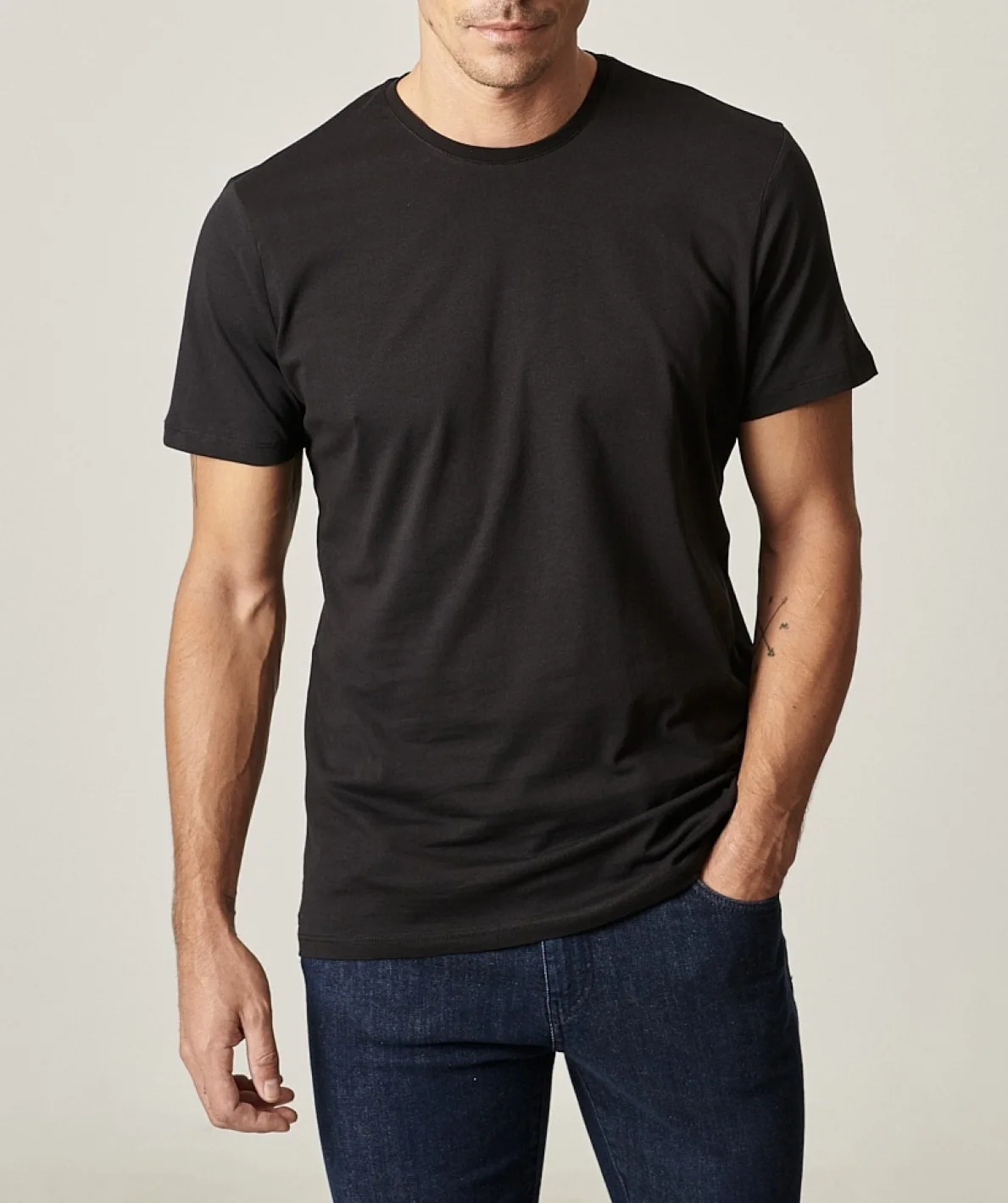 

Huq Fashion Men 'S Black Slim Fit 100 Cotton T-Shirt