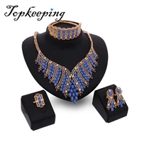valentines day gift chunky pendant jewelry necklace bracelet ring earrings 4pcs jewelry set for women