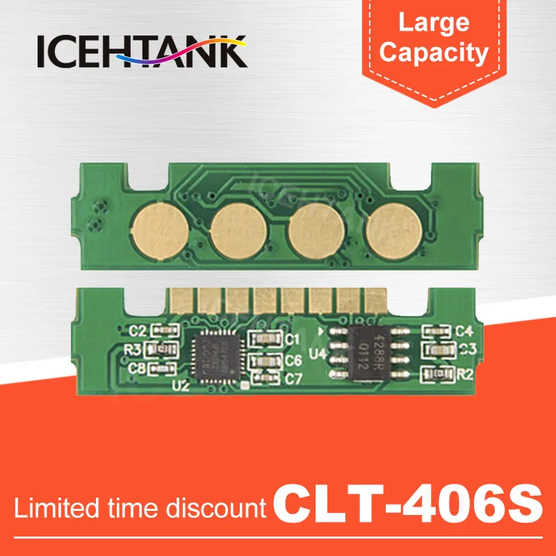 ICEHTANK clt 406s 406 тонер чип для Samsung CLP 360 365 366 Вт SL C410W C460W C460FW CLX 3305 3305fw 3307fw картридж в