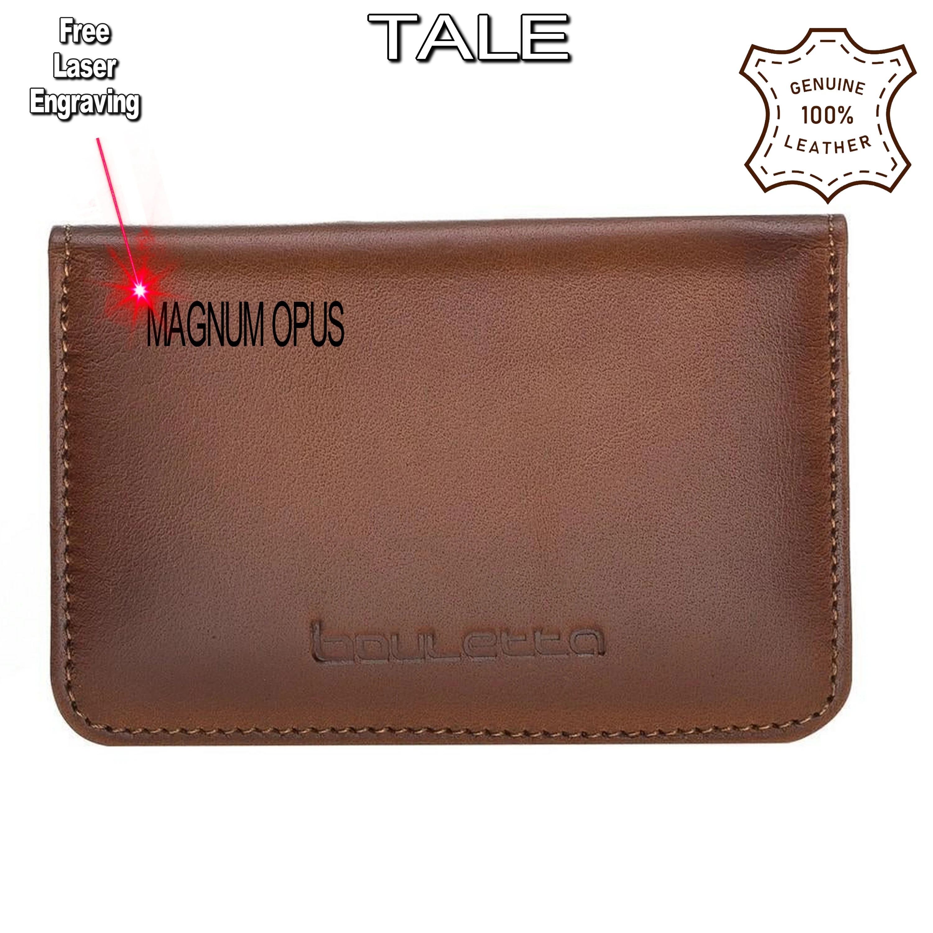 Handmade Genuine Leather Magnetic Closure Credit Card and ID Card Holder Elegant and Stylish Stores Up To 10 Cards Wallet