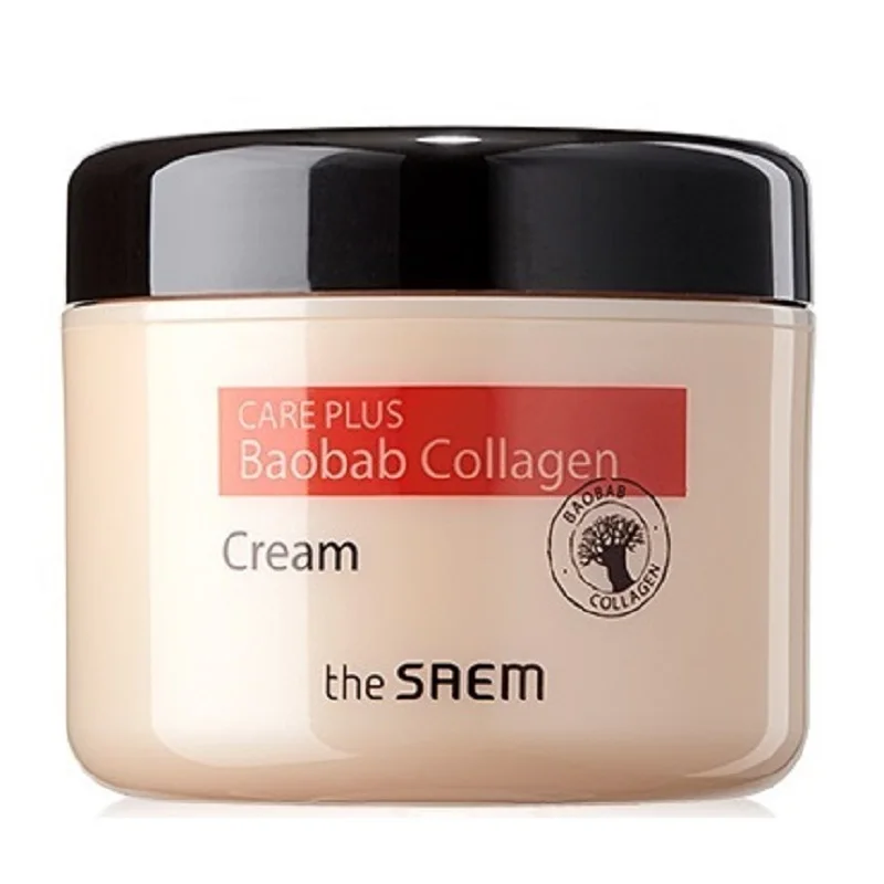 Крем для лица коллагеновый баобаб The Saem Care Plus Baobab Collagen Cream 100ml. Оригинал. Корея. |