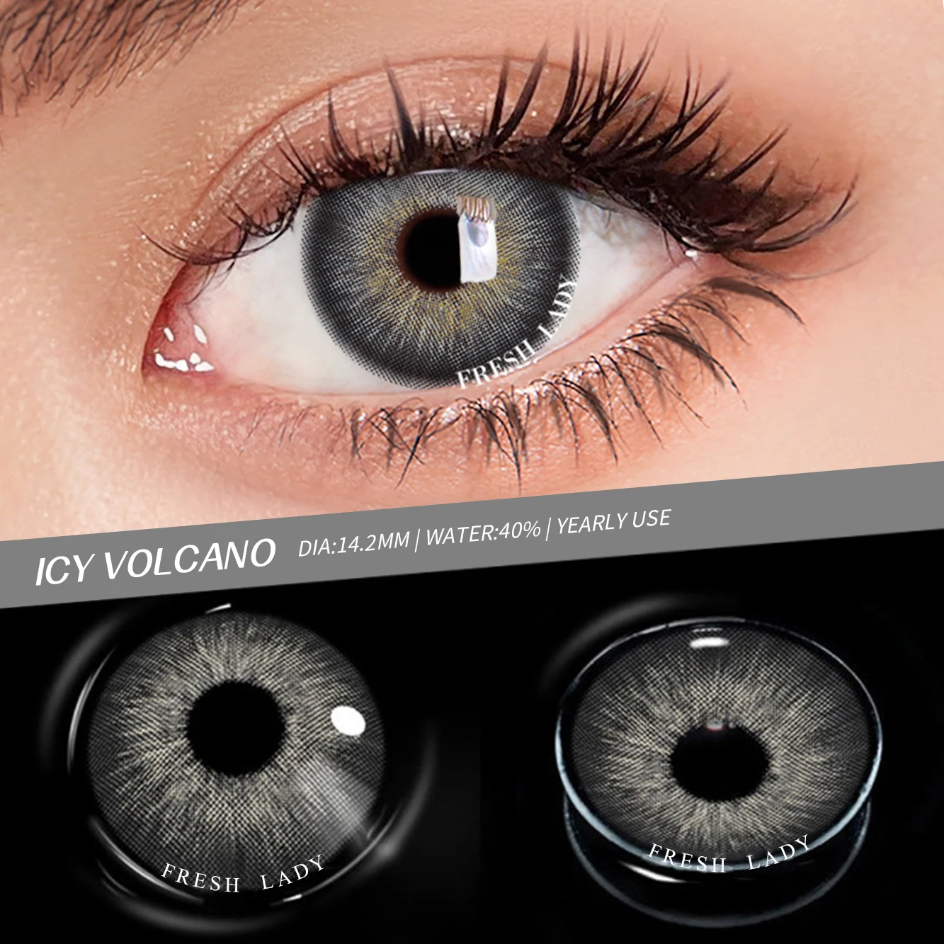 fresh lady 1pair color contact lenses for eyes pattaya natural yearly use lenses blue multicolored contact lens beauty pupils free global shipping