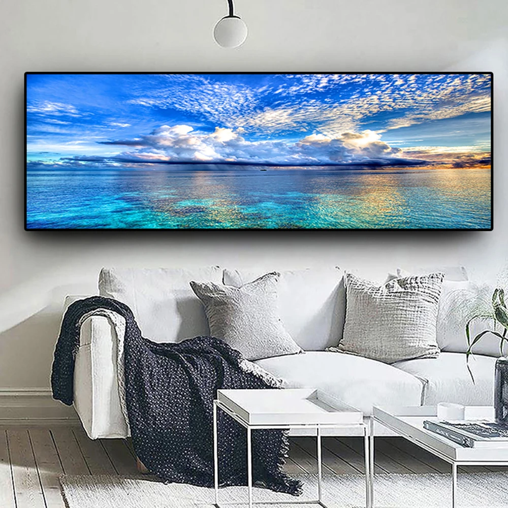 

Nature Sunset Sea Landscape Posters And Prints Canvas Painting Wall Art Modern Pop Home Decor Picture For Living Room Frameless
