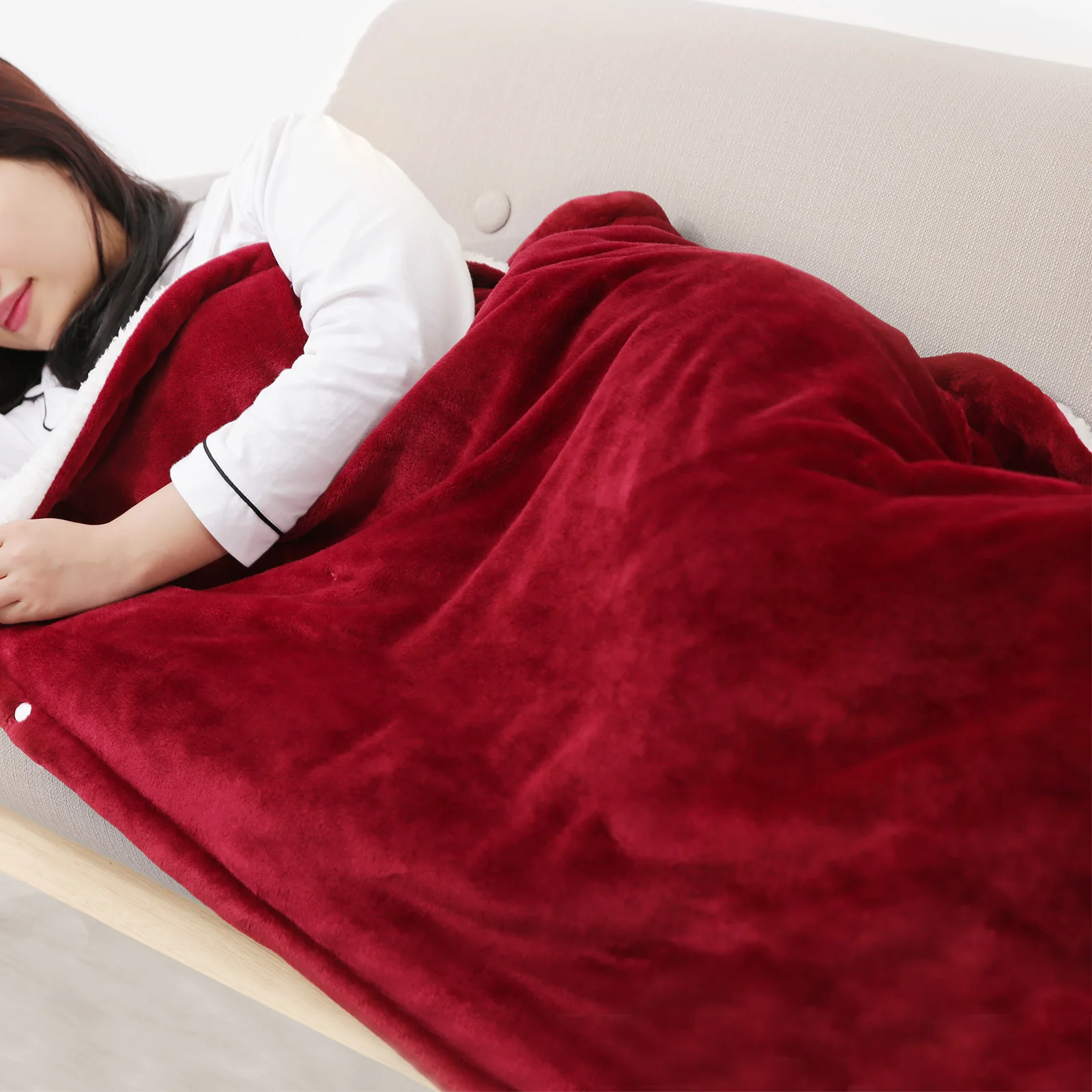 

Electric Blanket 120V, 50*60inch Flannel & Sherpa Fast Heating ETL Certification 6 Heating Levels & 5 Auto-Off Timing Settings