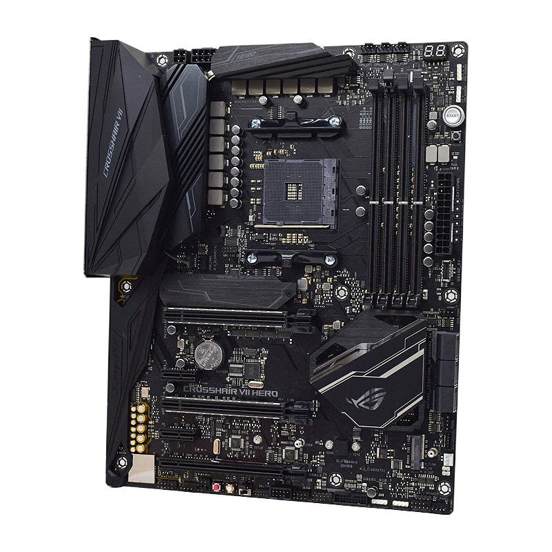 Материнская плата ASUS ROG CROSSHAIR VII HERO Socket AM4 DDR4 64 Гб AMD X470 PCI-E 3 0 M.2 USB3.1 ATX Placa-MOM для Athlon 300GE