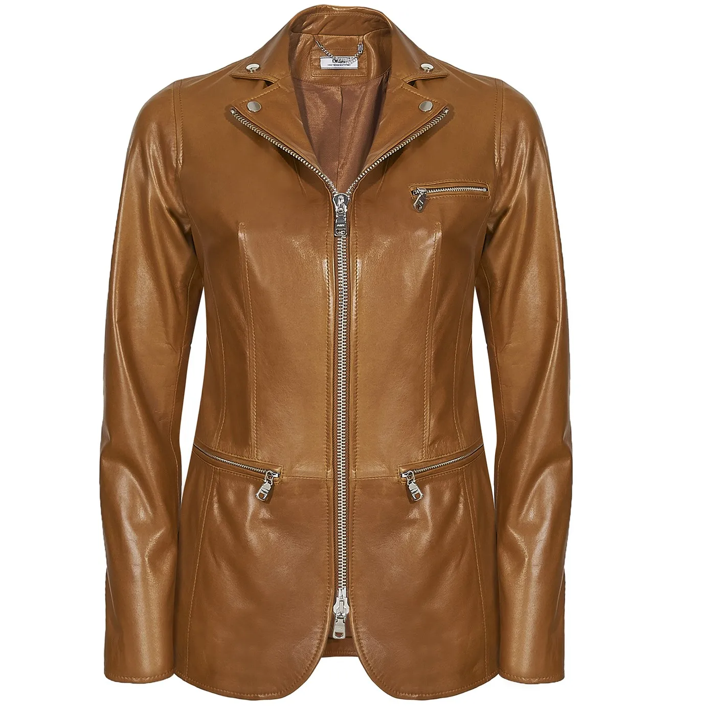 Genuine Sheep Leather Biker Jacket Slim Fit Blazer Women's Sport Leather Jackets Spring and Autumn Fashion Apparel from Turkey