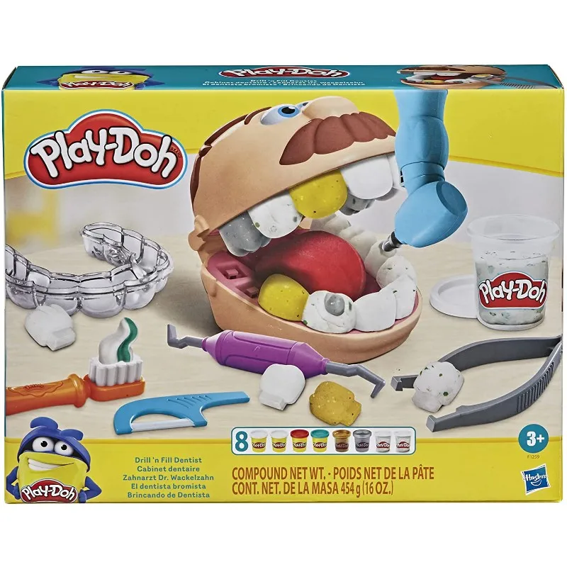 Игрушечный набор Play Doh для дантиста Глиняное Тесто творчества игрушечное сверло