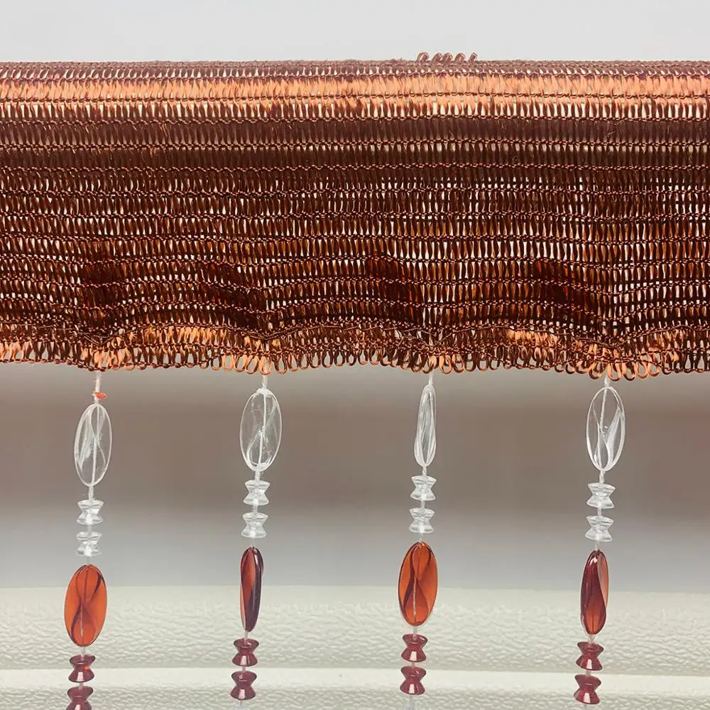 zidetang 100 acrylic bright button beaded fringe home decor door curtain tassel room divider curtain panel window fly screen free global shipping