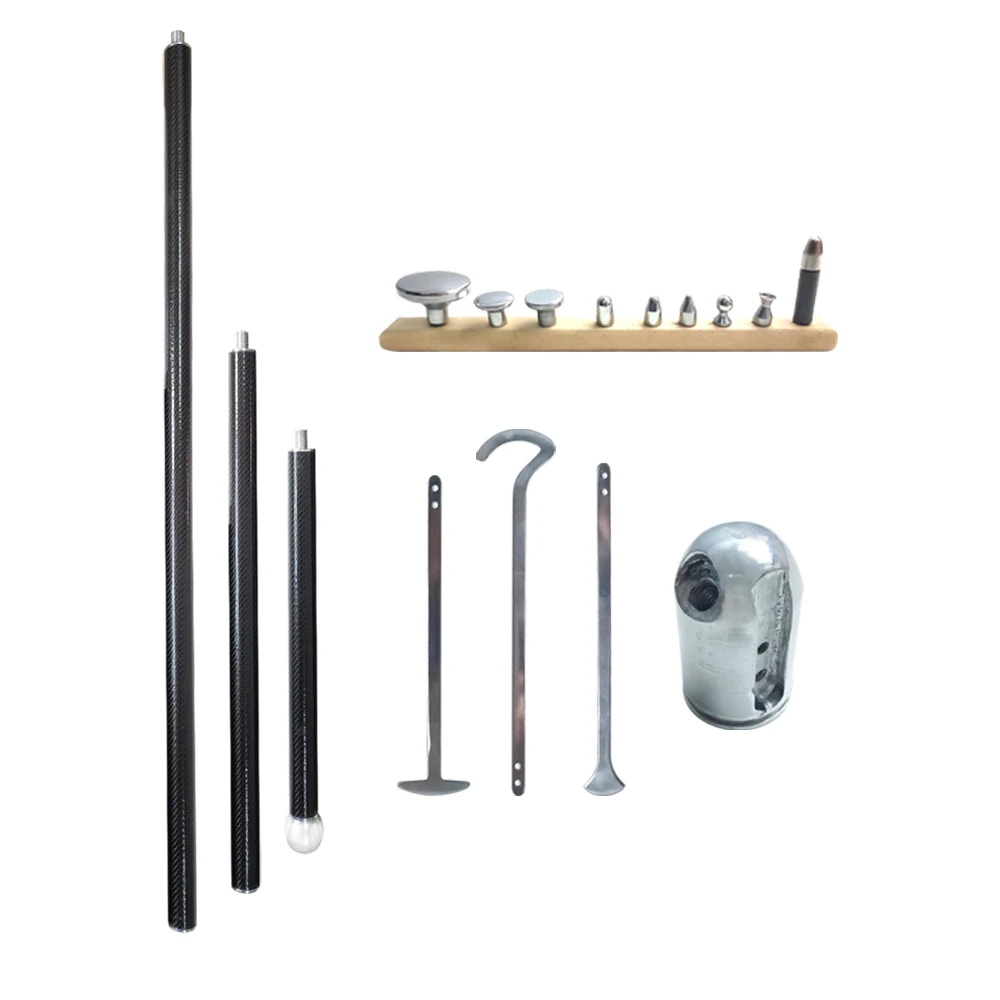 

Mcpdr Dent Fix Adjustable Carbon Fiber Rod Set Different Stainless Steel M8 Screw and Head Set High Car Bus Damage Repair Kit