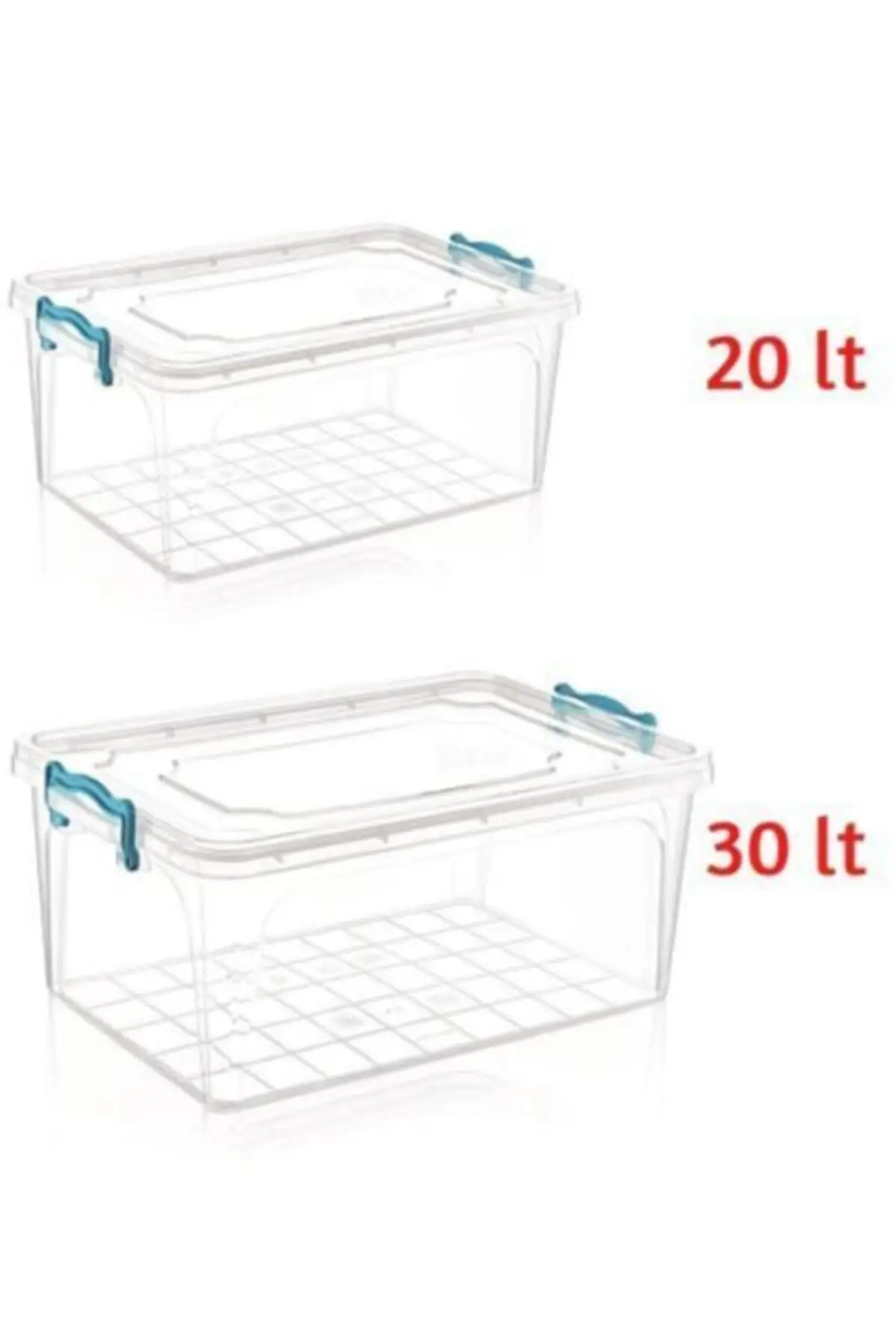 Kivi-caja de almacenamiento de alimentos multiusos para el hogar, con tapa 20lt + 30lt, 2 piezas-0