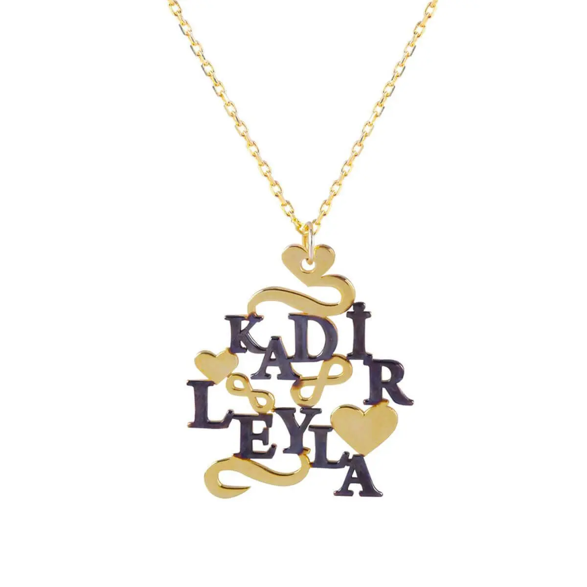

Special Design New Two Is Gold Plated Silver Necklace