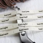 12x60 мм, хлопчатобумажная саржевая тесьма, плоские или складные этикетки, печатная пришивная ткань, индивидуальный пошив, шитье, вязание или вязание крючком этикетки