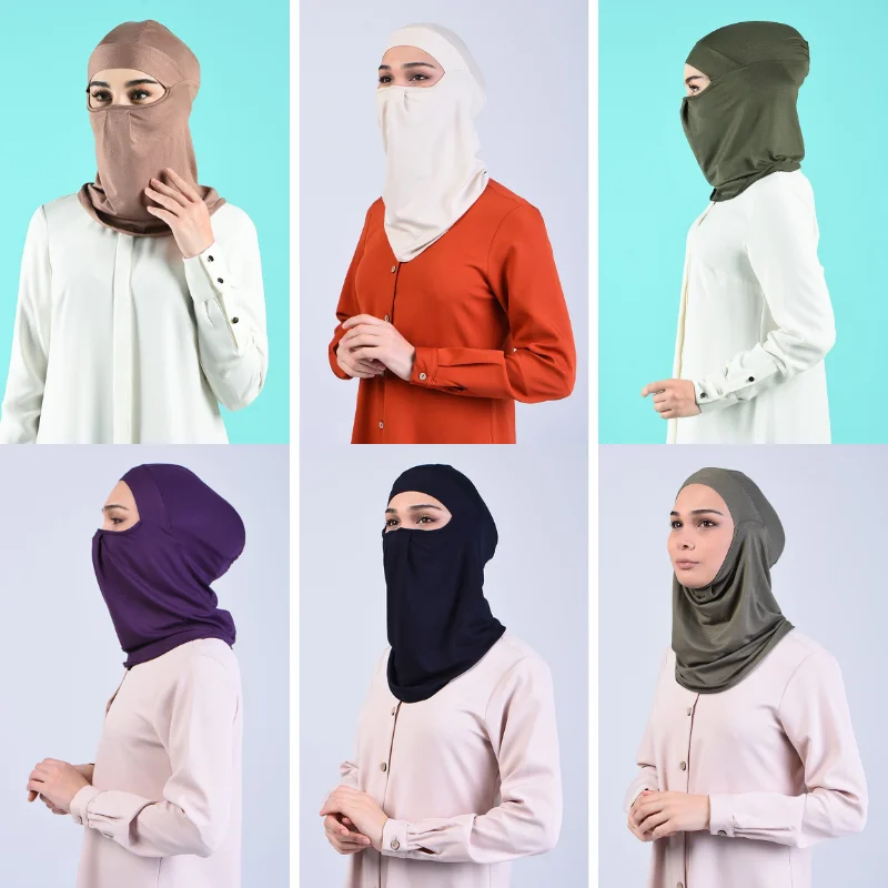 

Muslim Masked Underscarf Women Veil Hijab Head Scarves Layer Niqab Arab Ramadan Prayer Hijabs Turbans Head Caps Middle East 2021