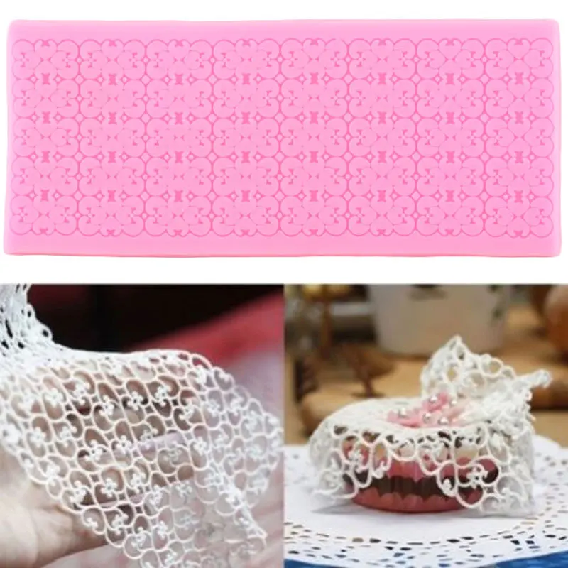 

Кружевной каймой силиконовые формы инструменты для украшения тортов из мастики свадебные кекс фигурки жениха и невесты; Для изготовления п...