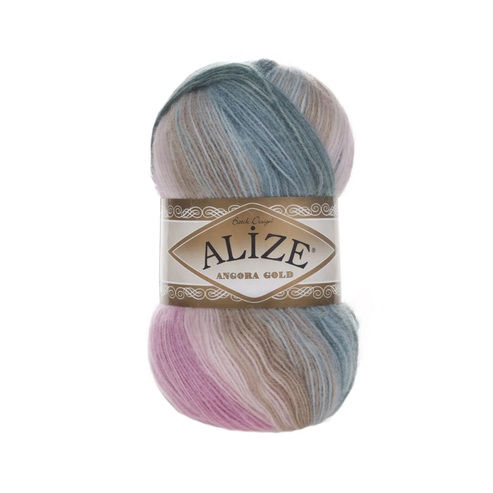 Пряжа Alize Ангора Голд батик шерсть/акрил 100г/550м 5 штук в упаковке/Шерстяные ручные вязаные свитера, кардиганы, шарфы из акрила, плащи.