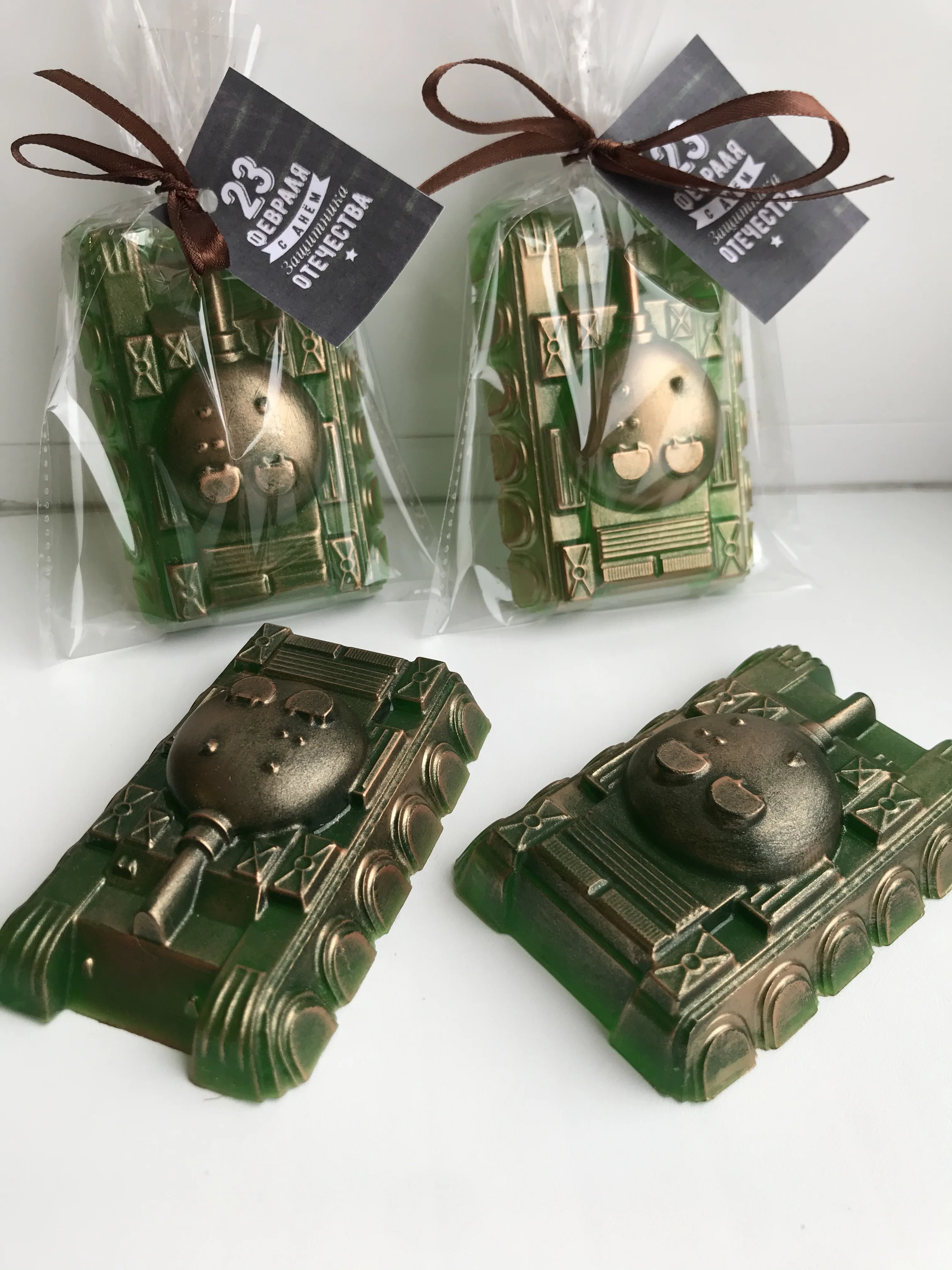 4 PCs Handmade soap tank gift to a man male on February 23. | Soap