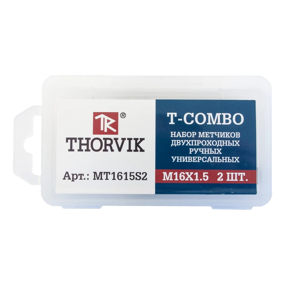 Набор метчиков T-COMBO двухпроходных ручных универсальных М14х1.25 HSS-G 2 шт. Thorvik MT14125S2 |