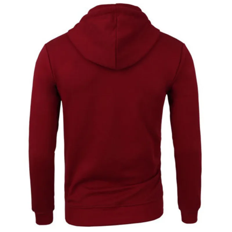 Men Classic Hoodies Zipper Long Sleeve Male Sweatshirt Hoodies Winter Jacket Coat Male Zipper Pocket Solid Casual Hoodies