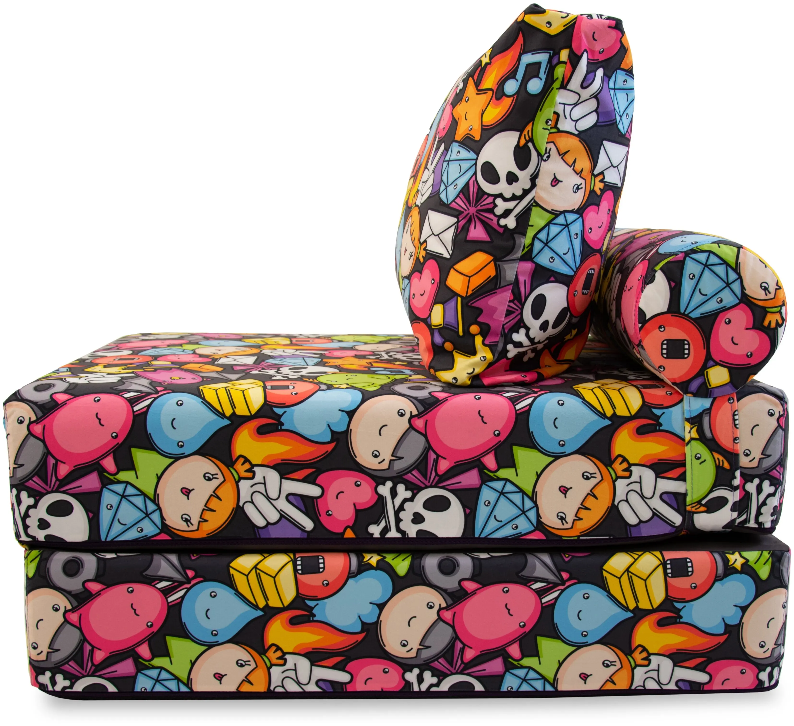 Baby anti-vandal folding chair bed with removable covers puff SPB 40(20)x70x100(200) cm |