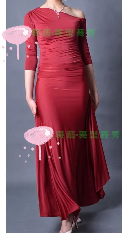 black waltz Latin salsa tango rumba Quick step Fox trot practice Dance skirt placketing | Тематическая одежда и униформа