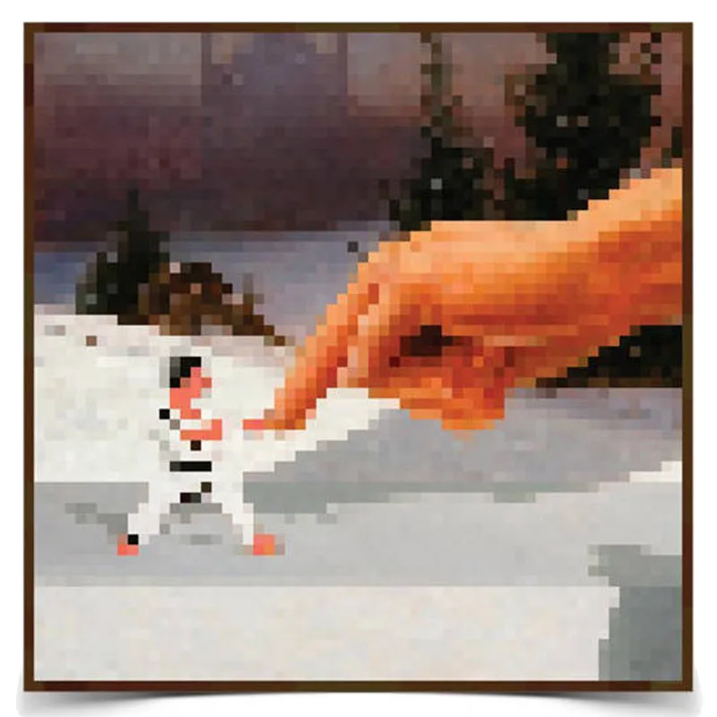 Плакат на стену Майнкрафт Hand and Fighter Poster 60x60 |