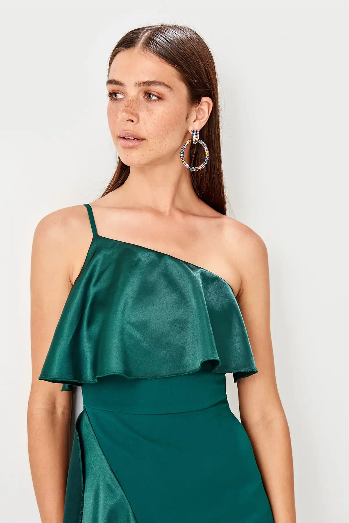 Trendyol маховик детальное вечернее платье TPRSS19UT0202 | Свадьбы и торжества