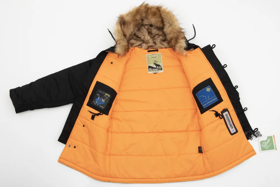 Куртка аляска Nord Denali Husky black/orange | Мужская одежда