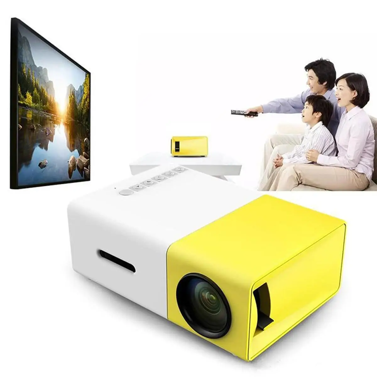 Mini Projector T300 1080p 240x320 AV USB |