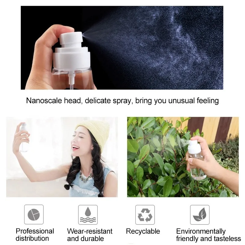 Bottle for cosmetic Transparent and 10 PCS Portable Rechargeable plastic Fine mist perfume spray bottle Vapor |