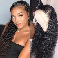 water wave lace front wig 28 inch 4x4 closure wig pre plucked lace front wig human hair wigs with baby hair remy hair wigs