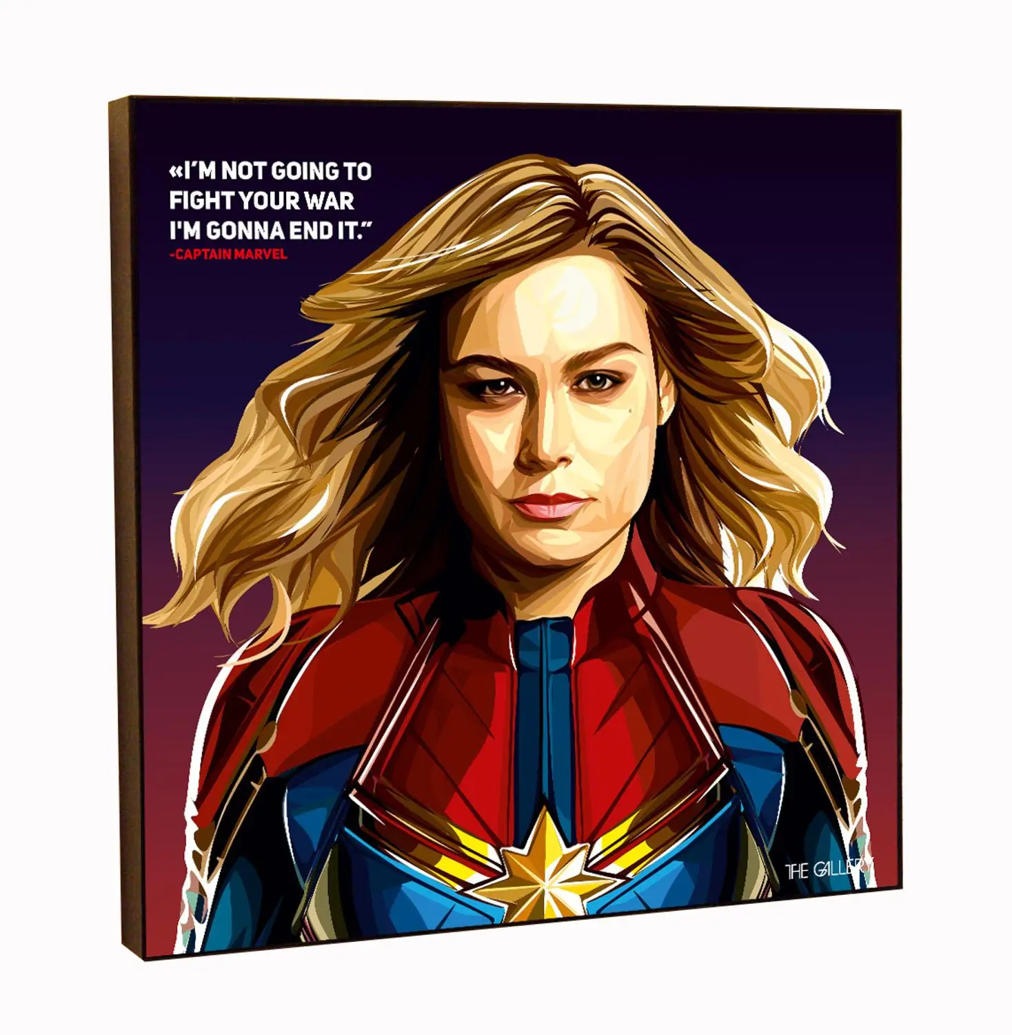 Капитан Марвел Картина Постер в стиле поп арт Marvel Dc Comics принт декор кино гик