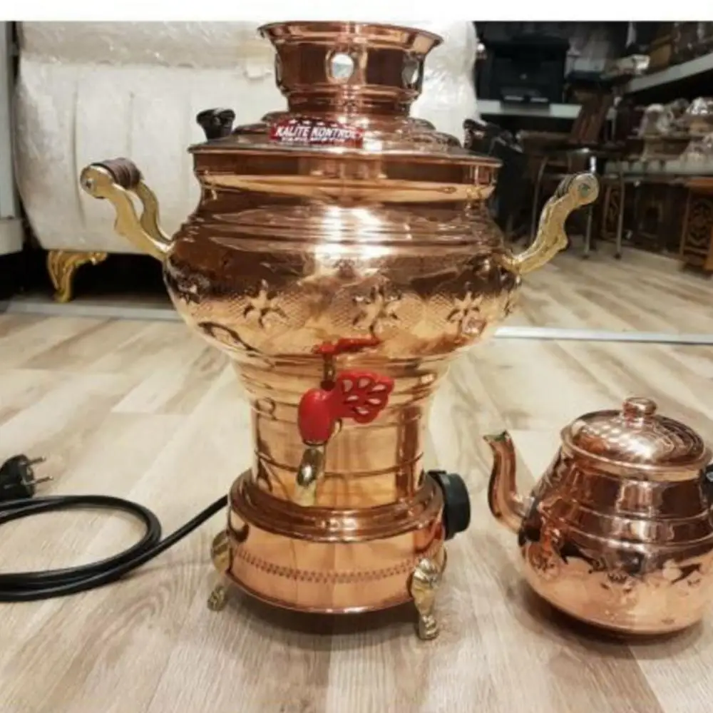 Медный самовар Самовар Электрический термостат ручной работы|Горелка для