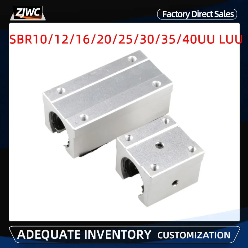 

1pc SBR10UU SBR12UU SBR16UU SBR20UU SBR25UU Linear Ball Bearing Block 12mm Linear Slider For CNC Router SBR Linear Guide Rail