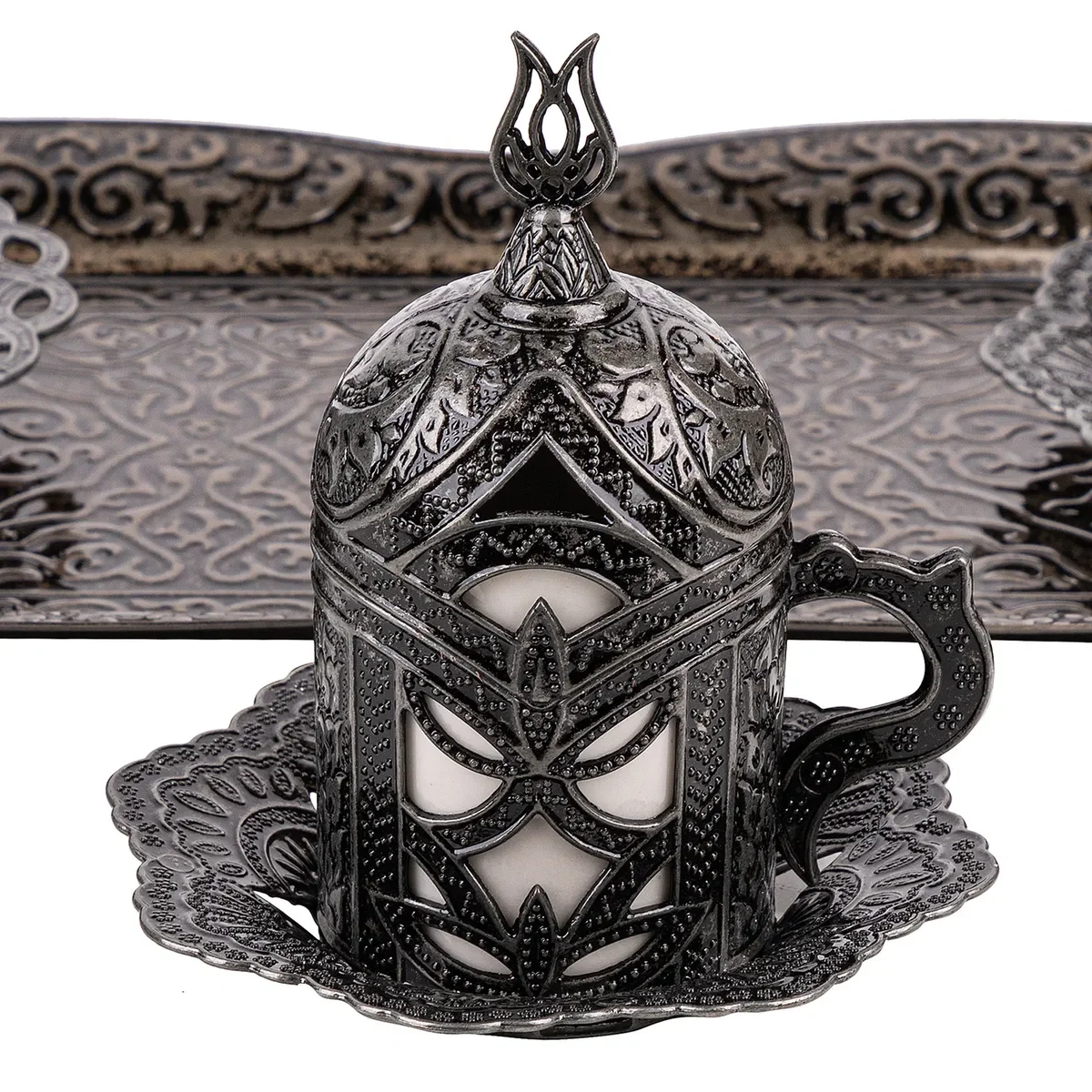 Набор кофейный Турецкий Серый (2 персоны) | Дом и сад