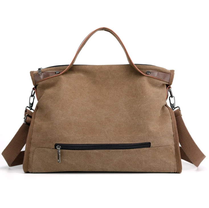 

Fashionable new canvas bag for women autumn/winter 2021 large capacity shoulder bag casual hand-held slant cross bag