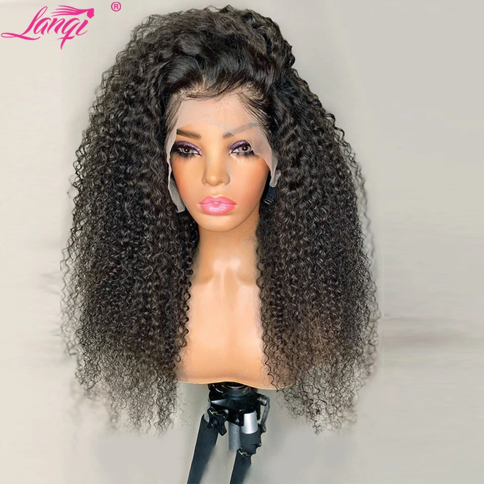 13x4 Curly Lace Frontal Wigs 250 Density Kinky Curly Lace Front Human Hair Wigs For Women Brazilian 30 Inch Lace Front Wig