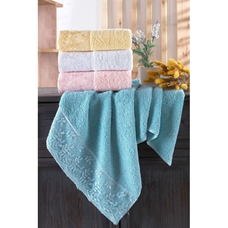 

Turkish Lace 100% Cotton 4-piece Towel set