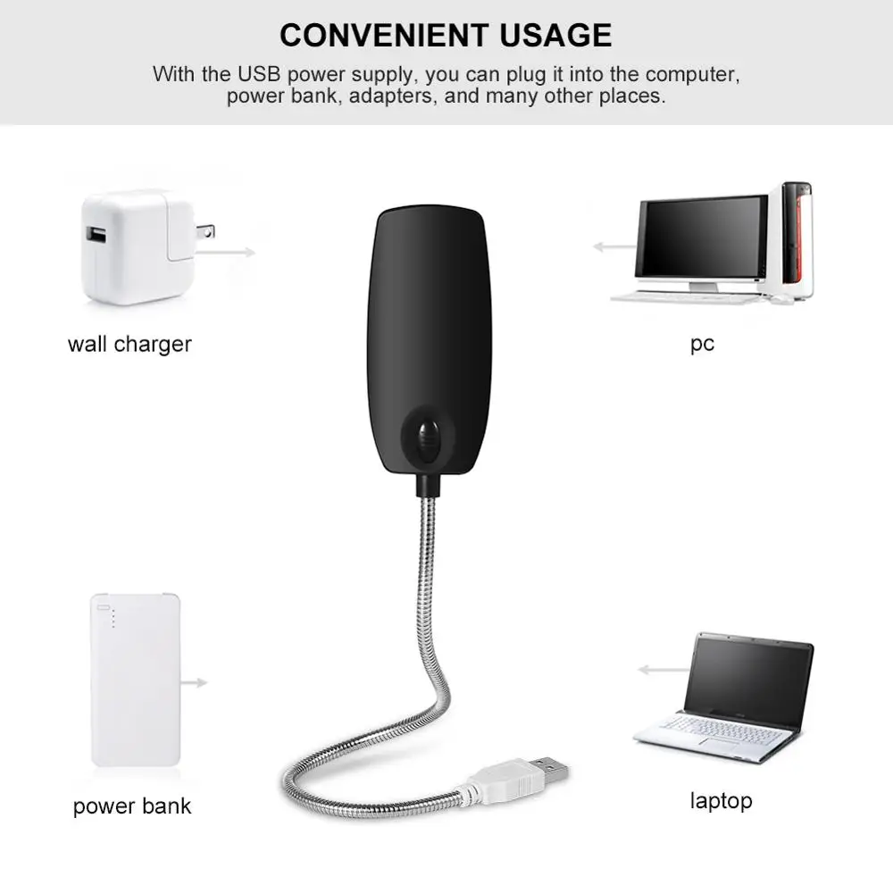 Гибкая USB-лампа для чтения GLE 2 Вт 28 светодисветодиодный Дов | Лампы и освещение