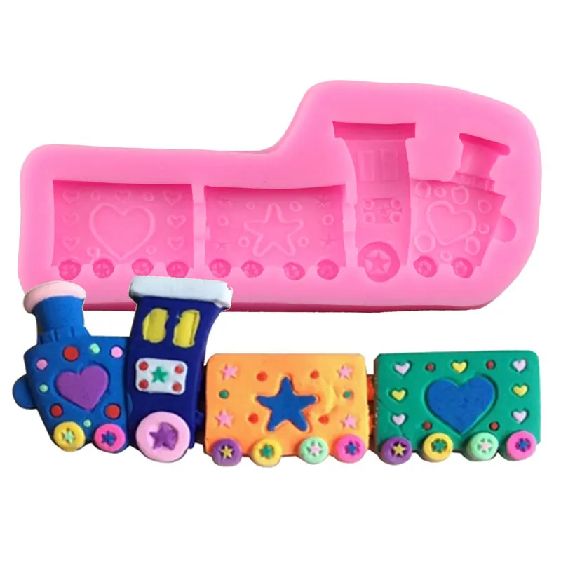 Силиконовая форма с мультяшным шлейфом детские формы для мастики на день