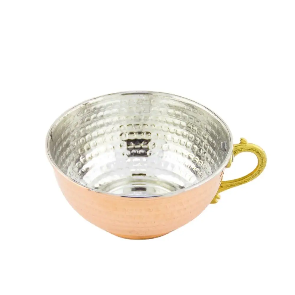 Handmade Hammered Turkish Copper Shaving Bowl - Brush & Safety Razor Holder