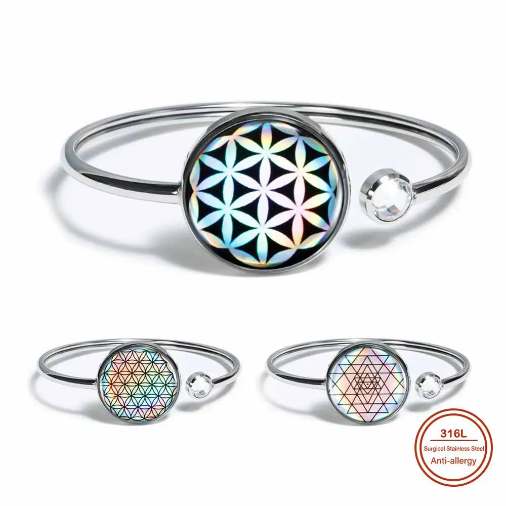 Модные текстурные мягкие Открытые Браслеты манжеты из нержавеющей стали