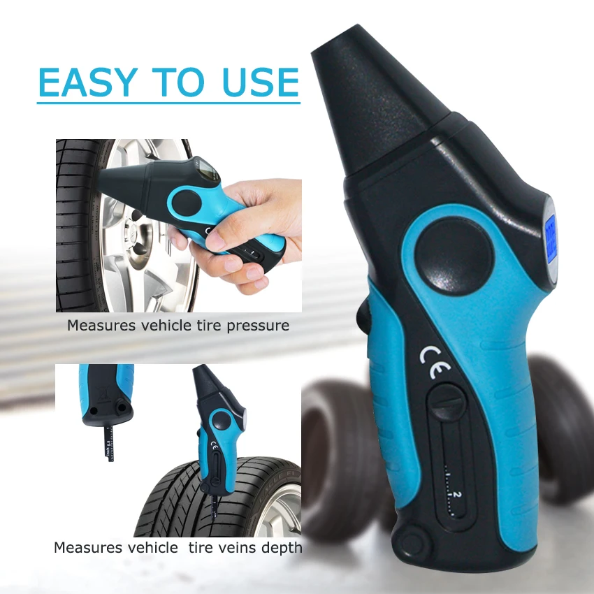 Цифровой датчик давления в шинах тестер 2 1 с подсветкой практичный глубины вены
