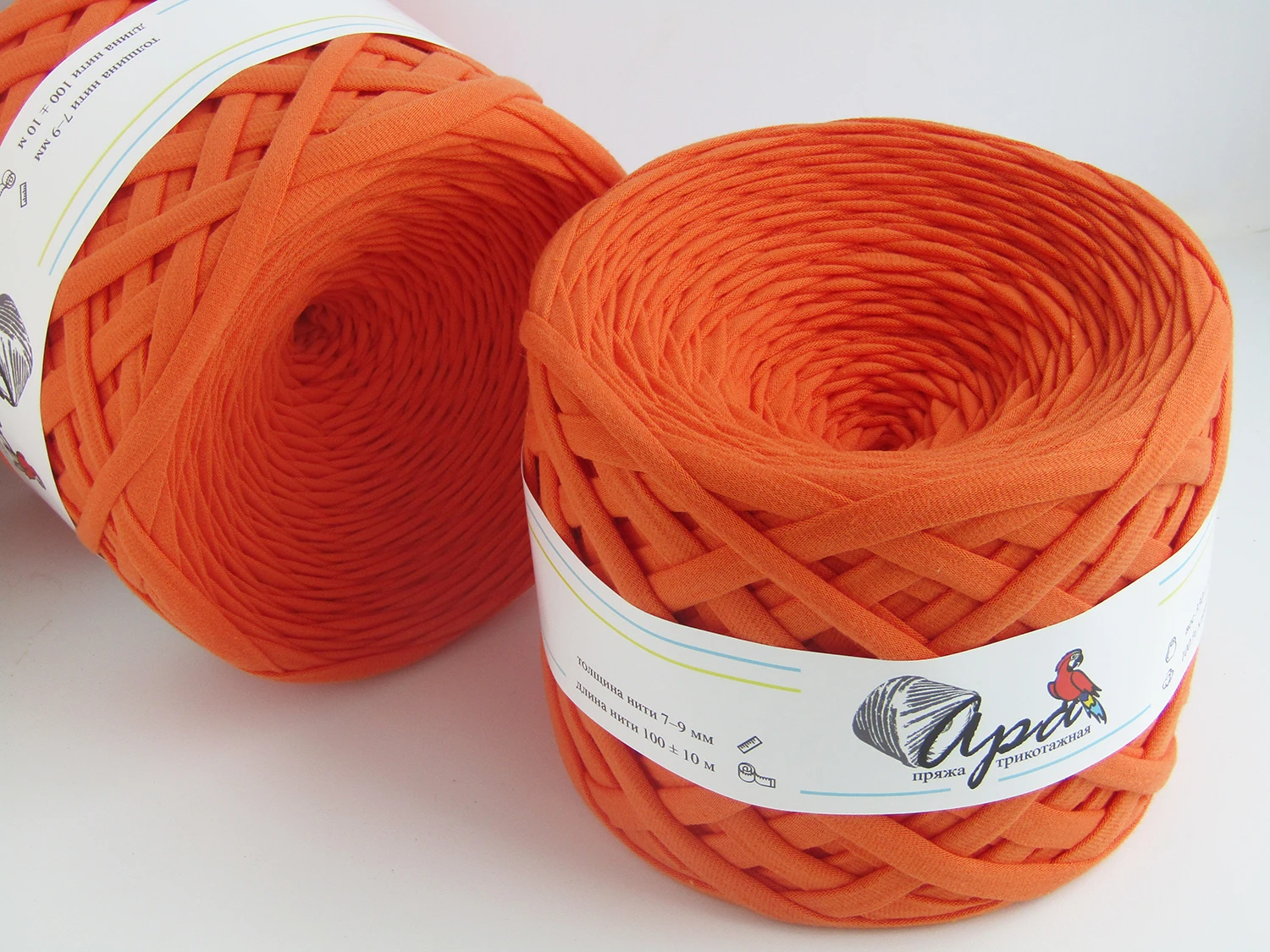 Трикотажная пряжа Ара цвет Оранжевый ribbon knitting yarn | Дом и сад