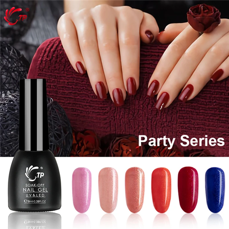 УФ Гель лак для ногтей TP 8 мл 0 28 унций розовый красный оранжевый синий