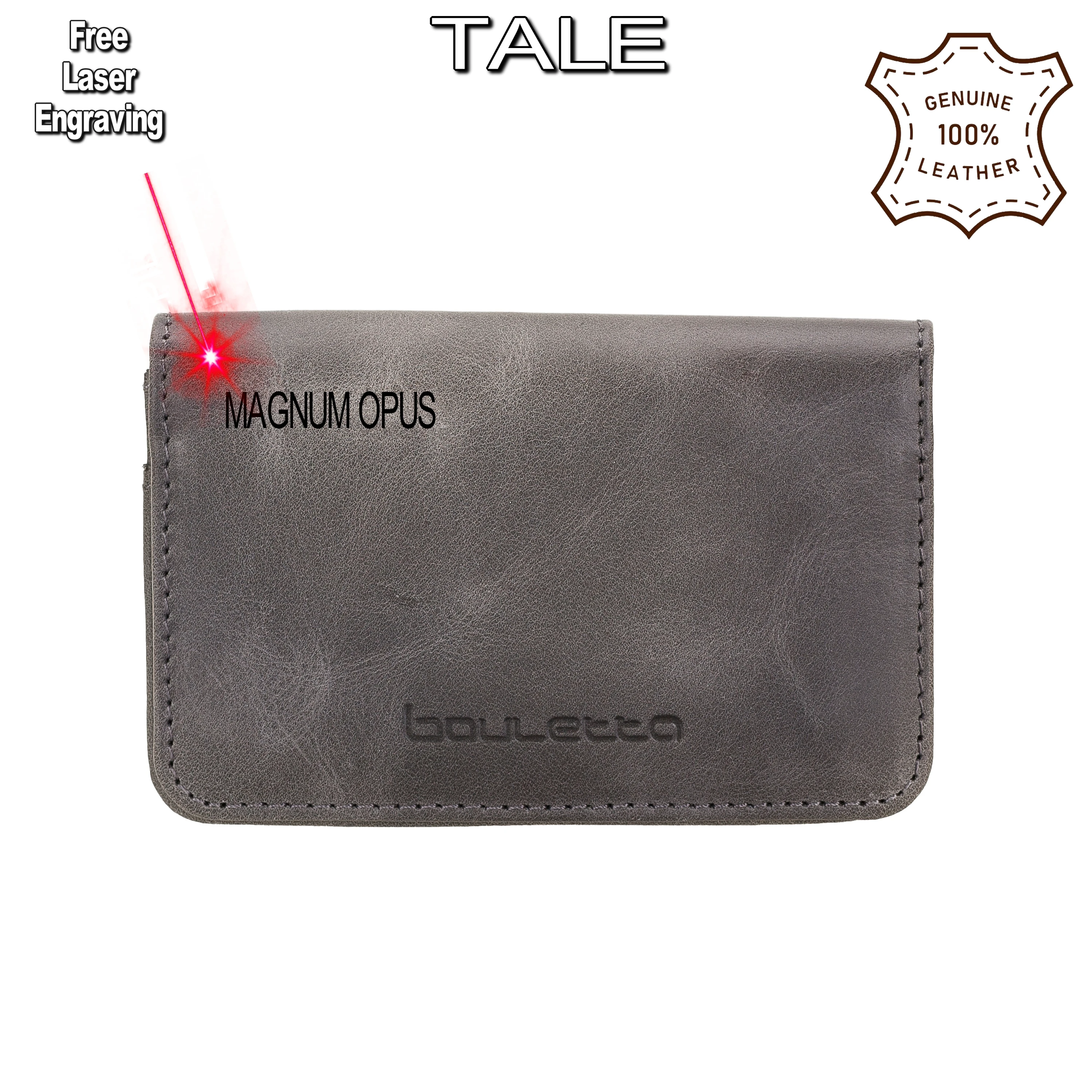 Handmade Genuine Leather Magnetic Closure Credit Card and ID Card Holder Elegant and Stylish Stores Up To 10 Cards Wallet