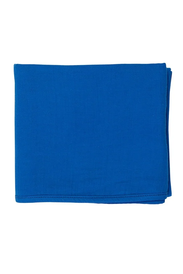 

Vintage Rhapsody in Blue Organic Muslin Blanket 439704541