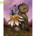 Полноформатная алмазная живопись, вышивка крестиком, пугало, гриб, девушка, сделай сам, 3D Алмазная мозаика, полная круглая Алмазная вышивка, пугало