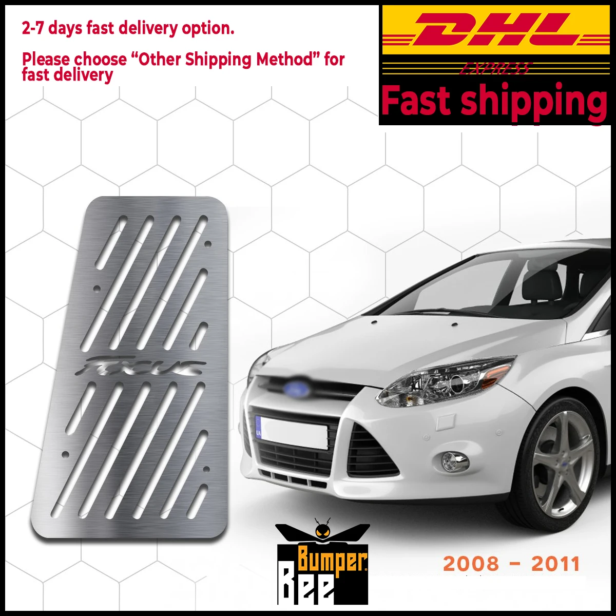 

Ford Focus 2008 2009 2010 2011 Car Accessories ABS Chrome Foot Rest Pedal Body Molding Moulding Trim
