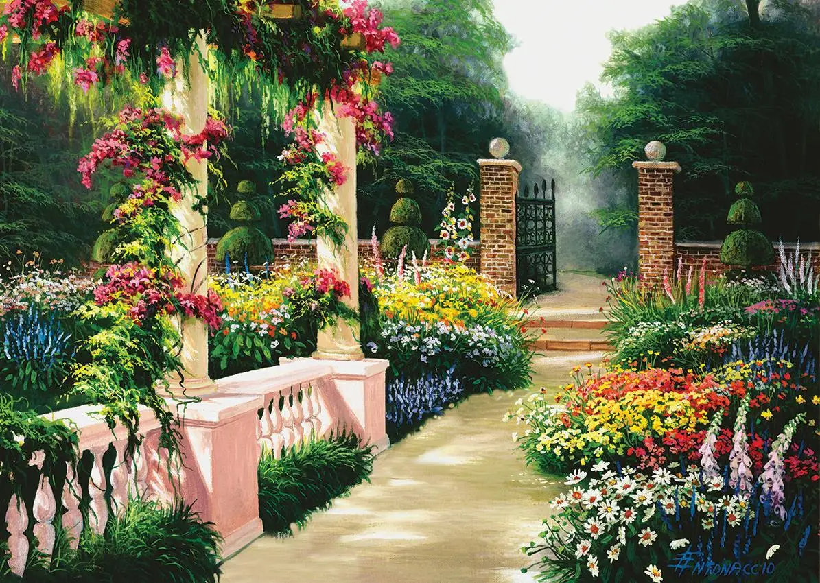 

Art Puzzle Paradise Garden 2000 Piece Jigsaw Puzzle fun toys for Adults landscape figured gift wall decoration